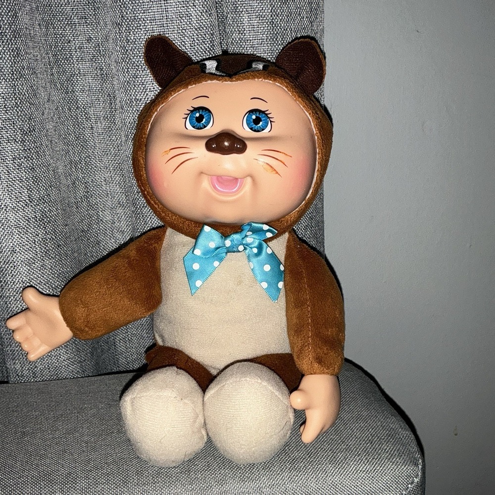 Used 2019 Cabbage Patch Kids Theo Chipmunk Plush‎ Collectible Cuties Hard Head